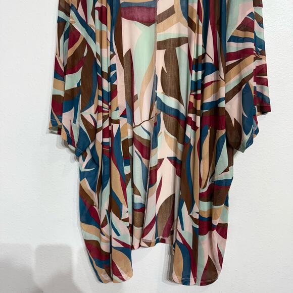 Lane Bryant Veronica Palm Classic Open-Front Mesh Kimono Sz 26/28 NWT - Picture 4 of 12
